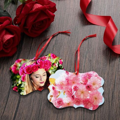 10 قطع عيد الميلاد مخصص صورة الحلي التسامي فارغة قلادة شخصية عيد الميلاد الأسرة حلية معلقة شجرة عيد الميلاد الحلي صورة قلادة تذكارية in Kuwait