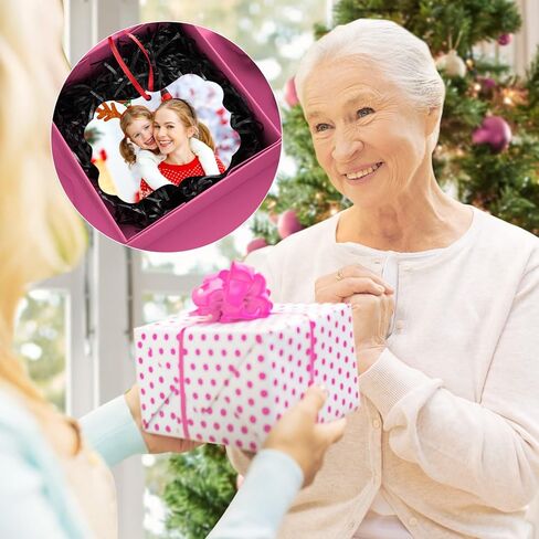 10 قطع عيد الميلاد مخصص صورة الحلي التسامي فارغة قلادة شخصية عيد الميلاد الأسرة حلية معلقة شجرة عيد الميلاد الحلي صورة قلادة تذكارية in Kuwait