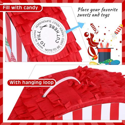 خيمة بيناتا سيرك بيناتا لكرنفال الحفلات الكرنفالية مع 1 عصابة عين و1 خفاش بيناتا للمراهقين والبالغين لوازم تزيين الحفلات والمناسبات ذات الصلة in Kuwait