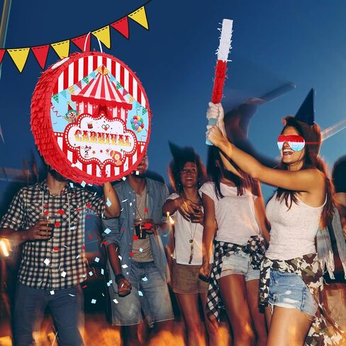 خيمة بيناتا سيرك بيناتا لكرنفال الحفلات الكرنفالية مع 1 عصابة عين و1 خفاش بيناتا للمراهقين والبالغين لوازم تزيين الحفلات والمناسبات ذات الصلة in Kuwait