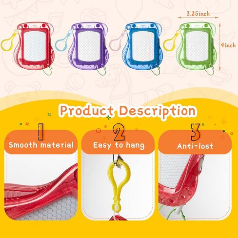 36 Pieces Mini Drawing Board Magnetic Doodle Board, Backpack Keychain Clip Drawing Boards Erasable Doodle Board Portable Writing Pad for Boys and Girls Birthday Party Favors in Saudi Arabia
