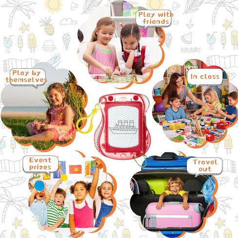 36 Pieces Mini Drawing Board Magnetic Doodle Board, Backpack Keychain Clip Drawing Boards Erasable Doodle Board Portable Writing Pad for Boys and Girls Birthday Party Favors in Saudi Arabia