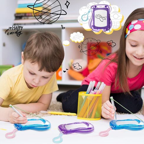 36 Pieces Mini Drawing Board Magnetic Doodle Board, Backpack Keychain Clip Drawing Boards Erasable Doodle Board Portable Writing Pad for Boys and Girls Birthday Party Favors in Saudi Arabia