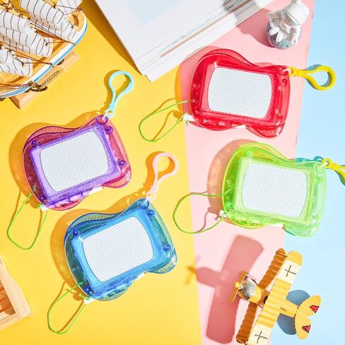 36 Pieces Mini Drawing Board Magnetic Doodle Board, Backpack Keychain Clip Drawing Boards Erasable Doodle Board Portable Writing Pad for Boys and Girls Birthday Party Favors in Saudi Arabia