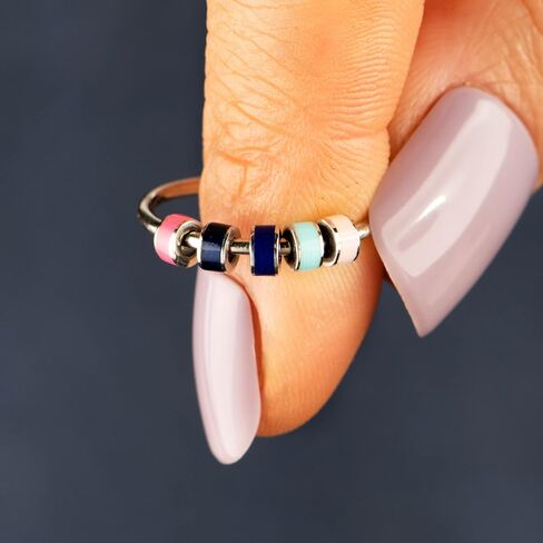 STORYJEWELLERY حلقات فيدجيت لابنتي، إلى ابنتي، حلقة تململ، حلقة دوارة مضادة للقلق للابنة، هدية ابنة من الأم، حلقة الأم والابنة in Kuwait