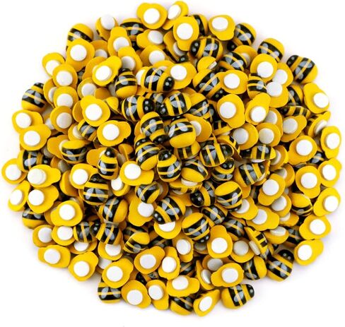 نيوب متداخلة نحل خشبي صغير ذاتي اللصق من 300 قطعة، نحل خشبي مزخرف بظهر مسطح لتزيين سجل القصاصات والحرف اليدوية in Kuwait