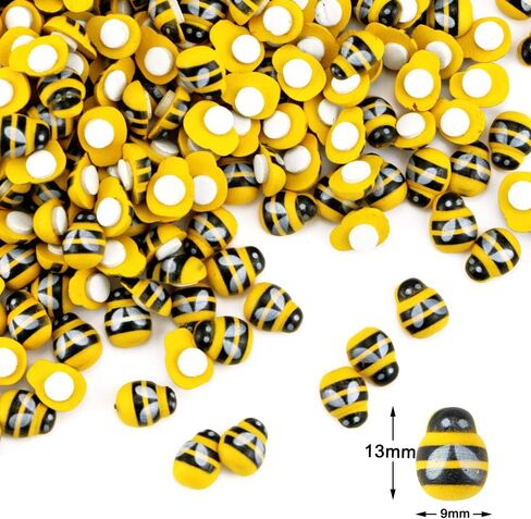 نيوب متداخلة نحل خشبي صغير ذاتي اللصق من 300 قطعة، نحل خشبي مزخرف بظهر مسطح لتزيين سجل القصاصات والحرف اليدوية in Kuwait