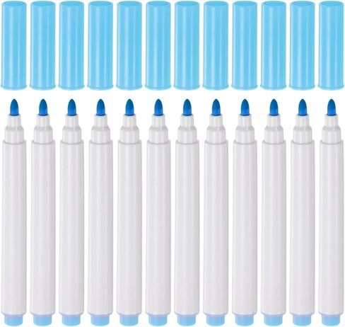 HARFINGTON 12pcs Disappearing Ink Fabric Marker Pen Erasable Ink Fabric Sewing Marking Pens Water Soluble Ink Tailor's Pen Marking and Tracing Tools for Quilting, Dressmaking, Blue in Kuwait