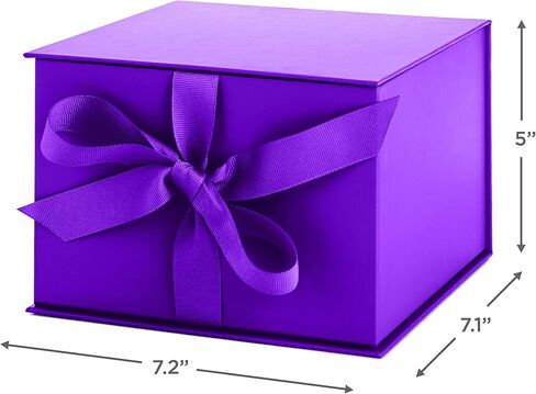 هولمارك صندوق هدايا ارجواني مقاس 7 انش بغطاء وحشو ورق ممزق لعيد الفصح وعيد الام وحفلات الزفاف والتخرج واعياد الميلاد وهدايا وصيفات العروس وغيرها in Kuwait