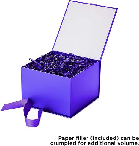 هولمارك صندوق هدايا ارجواني مقاس 7 انش بغطاء وحشو ورق ممزق لعيد الفصح وعيد الام وحفلات الزفاف والتخرج واعياد الميلاد وهدايا وصيفات العروس وغيرها in Kuwait