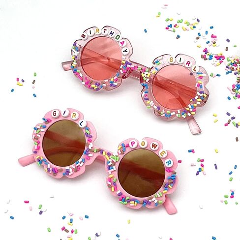 EMUFOOK 200pcs DIY Kids النظارات الشمسية صنع عدة هدايا عيد ميلاد للأطفال للفتيات من عمر 5-12 سنة نظارات شمسية على شكل زهرة مع حرف ديزي خرز الحلوى هدايا الحفلات الفنون والحرف اليدوية للأطفال الذين تتراوح أعمارهم بين 5 6 7 8 9 10 11 12 in Kuwait