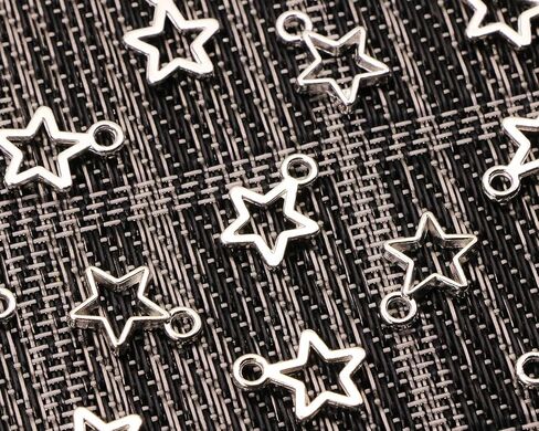 Shapenty Mini Metal Hollow Star Pendant Charms Beads Bulk Pentagram Charms for Necklace Earring Bracelet Keychain Jewelry Making Craft Project Christmas Decoration, 100PCS in Saudi Arabia