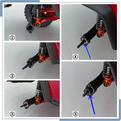 RC Steel Front Axle Shaft Steering CVD for TRX4M Upgrades 1/18 Scale RC Crawler Car Accessories in Kuwait