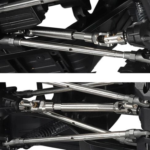 AMOGOT 2 قطعة من الفولاذ المقاوم للصدأ RC أعمدة محرك 112-168 مم لـ 1/10 محوري SCX10 TRX4 SCX10II 90046 Wraith D90 TF2 Redcat Gen7 GEN8 RC الزاحف، عمود محرك مشترك عالمي Y3 in Kuwait