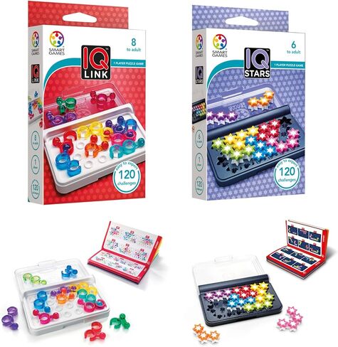 SmartGames IQ Bundles Link Series: IQ Link & IQ Stars 240 Challenges for Ages 6-Adult in Kuwait