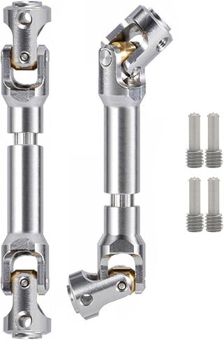 AMOGOT 2 قطعة من الفولاذ المقاوم للصدأ RC أعمدة محرك 112-168 مم لـ 1/10 محوري SCX10 TRX4 SCX10II 90046 Wraith D90 TF2 Redcat Gen7 GEN8 RC الزاحف، عمود محرك مشترك عالمي Y3 in Kuwait