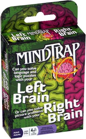 Outset Media MindTrap: Left Brain Right Brain - Challenge Both The Left Side and Right Side of Your Brain - for 1 or More Players Ages 12 and up in Saudi Arabia