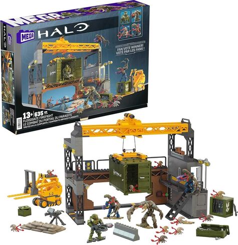 MEGA Halo Infinite Toys Building Set for Kids, Floodgate Firefight with 634 Pieces, 4 Poseable Micro Action Figures and Accessories, Gift Ideas in Saudi Arabia