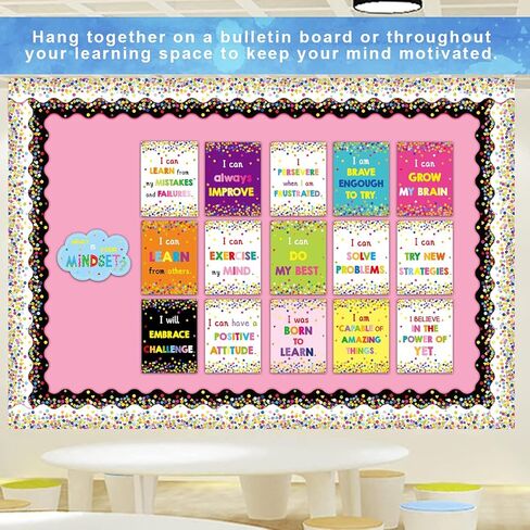 Multicolored Wood Bulletin Board Border Straight Border Trim for Classroom Decoration in Kuwait