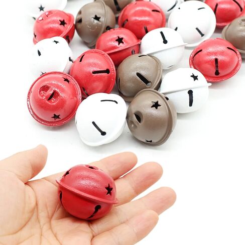 27 مجموعة من أجراس عيد الميلاد مجموعة من أجراس شجرة عيد الميلاد الأحمر والأبيض والبني أجراس لديكور الكريسماس إكليل زهور زينة شجرة عيد الميلاد in Kuwait