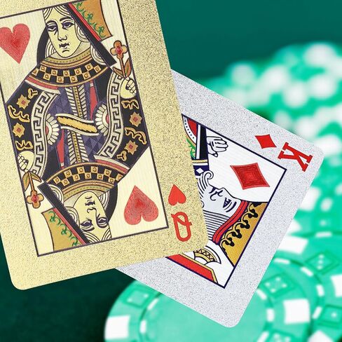 بطاقات لعب Joyoldelf سوداء بنمط وردي، قطعتان من البطاقات، أوراق لعب بلاستيكية وبلاستيكية مقاومة للماء، أوراق لعب رائعة مناسبة لألعاب بطاقات العائلة أو الأصدقاء، والحفلات، والسحر، وأداة الخدعة in Saudi Arabia