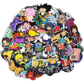 50Pcs Anime Shoe Charms for Croc Clog Sandals Decoration, Cute Anime Shoe Accessories Charms for Kid Party Favors Birthday Gifts in Kuwait