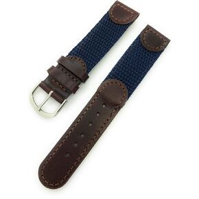 20mm Canvas Nylon Leather Watch Band Swiss Army Style