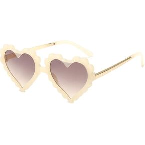 FBHLZ Kids Heart Shaped Sunglasses for Girls Boy Cute Glasses UV 400 Protection Outdoor Beach Children Gifts in Saudi Arabia