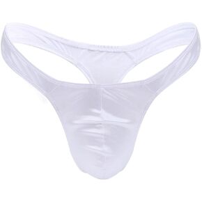 Men's Metallic Underwear Low Waist Solid Color T Pants Male Stage Performance Underwear
