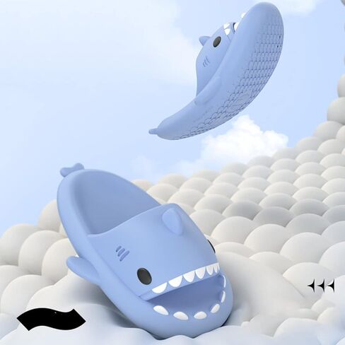 صنادل OTELUXS للجنسين من Shark Slides شباشب سحابية للنساء والرجال أحذية لطيفة مضادة للانزلاق على الشاطئ in Kuwait