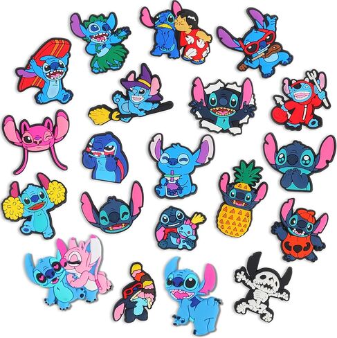 20 قطعة من تعليقات تزيين الاحذية لتزيين القباقيب الكرتونية، اكسسوارات للاطفال الاولاد والبنات والبالغين والرجال والنساء وهدايا الحفلات in Kuwait