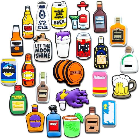 Xaldrichasta 25 سحر حذاء الشراب لسد الصنادل المطابقة المختلفة وأساور المعصم، سحر الكحول المكسيكي لهدايا الحفلات للبالغين in Kuwait