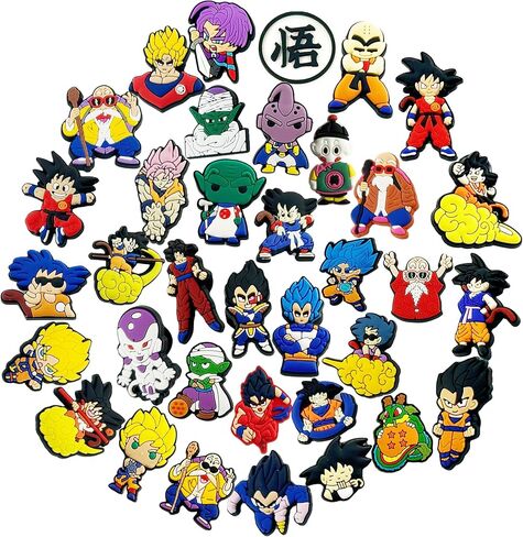 36PCS Shoe Decoration Charms for Clog Sandals, Kawaii Cartoon Shoes Pins for Kids Boy Girl Party Gifts in Kuwait