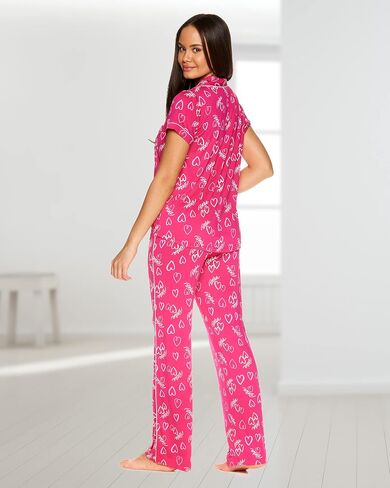 bebe Womens Pajama Sets - Notch Collar Pajama Top and Pajama Pants PJ Set - Pajamas for Women Logo in Kuwait