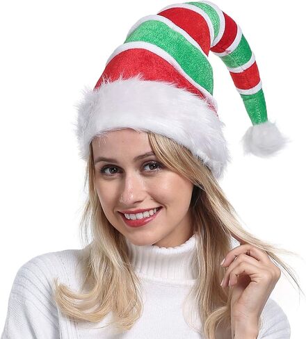 ADJOY 3D Christmas Ugly Sweater Party Elf Hat - Christmas Spirit Hat For Adult in Kuwait