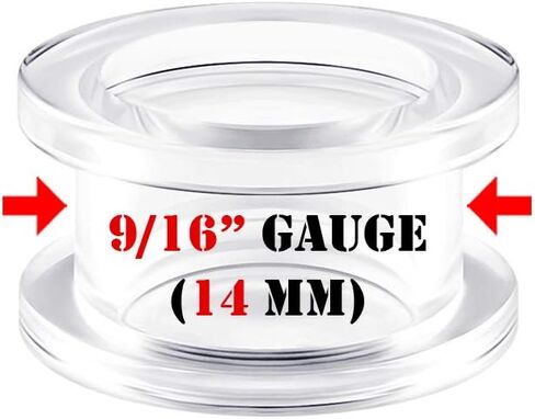 BIG GAUGES Pair of Clear Acrylic flesh Tunnels external Piercing Jewelry Stretcher Screw-fit Ear Plugs Earring Lobe in Saudi Arabia