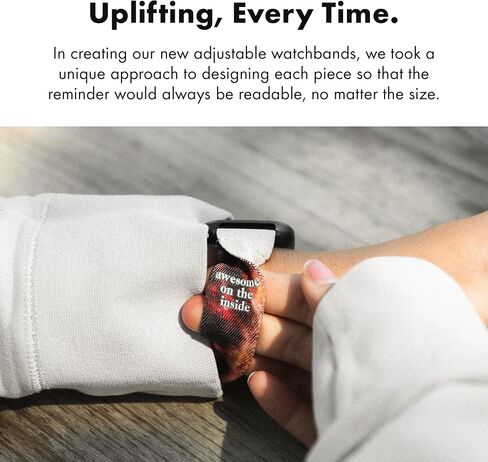 ZOX Inspirational & Motivational Android Watch Band – Uplifting, Stretch Watch Bands with Positive Affirmations made from Recycled Plastic – Gifts for Men, Women & Kids in Kuwait