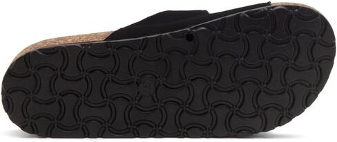 Herstyle Womens Cork Footbed Slides for Women, Double Strap Flat Sandals, Adjustable Buckle Comfort Slip On Shoes, Summer Beach Casual Walking Slippers in Saudi Arabia