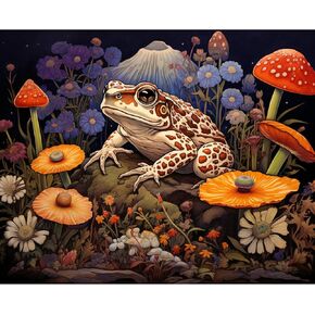 Tucocoo Huge Mushroom Paint by Number Kit for Adults Beginner Kids Painting by Numbers Starry Sky Colorful Flowers Ideal Gift Choice for Birthday Home Decor Room Wall Decor 16x20 inch Without Frame in Kuwait
