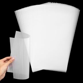 Frienda 24 Sheets Blank Stencil Stencil Plastic Stencil Making Sheet Milky Translucent Pet Template Stencil Material for DIY Crafts Gift(10 Mil, 12 x 24 Inch)