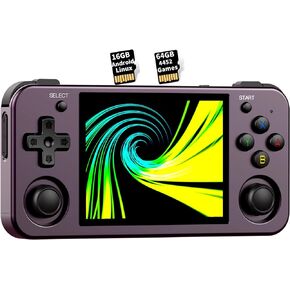 وحدة تحكم ألعاب محمولة RG353M من سبائك الألومنيوم CNC تدعم نظام تشغيل مزدوج Android 11+ Linux، 5G WiFi 4.2 Bluetooth 3.5 بوصة IPS شاشة متعددة اللمس 64G TF بطاقة 4420+ ألعاب كلاسيكية in Kuwait