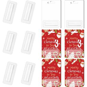 Weysat 18 Pcs Sublimation Money Card Blanks with Lipstick Money Holder Shaker Domes, Sublimation Money Card Holder Blanks for Christmas Thanksgiving DIY Cash Gifts(Round Hole)