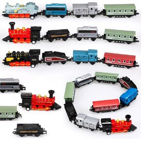 Hanaive 3 Sets Mini Simulation Steam Train Toys Small Retro Steam Train Model Assorted Styles Pull Back Train Set Diecast Locomotive Model Train Set for Boys and Girls Gifts Birthday Party Favor in Kuwait