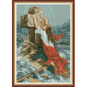 جوي سنداي مجموعة تطريز متقاطعة 14 قيراط من مجموعة التطريز للمبتدئين بنمط غير مطبوع - ريسكيو in Kuwait