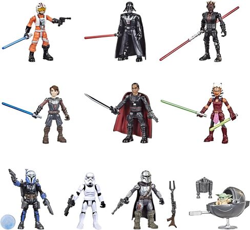 STAR WARS Mission Fleet 2.5-Inch-Scale Action Figure 10-Pack, 19 Accessories, with Darth Vader, Luke Skywalker and Grogu, Ages 4 and Up (Amazon Exclusive) in Saudi Arabia