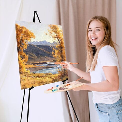 PUJIANG Easel Stand for Signs,63" Easels for Displaying Pictures, Display Easels for Wedding Sign Poster, Metal Floor Standing Easel,Folding Art Easel for Painting, Welcome Sign Stand with Case in Saudi Arabia