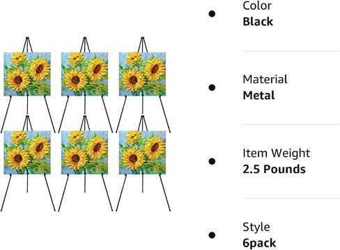 PUJIANG Easel Stand for Signs,63" Easels for Displaying Pictures, Display Easels for Wedding Sign Poster, Metal Floor Standing Easel,Folding Art Easel for Painting, Welcome Sign Stand with Case in Saudi Arabia