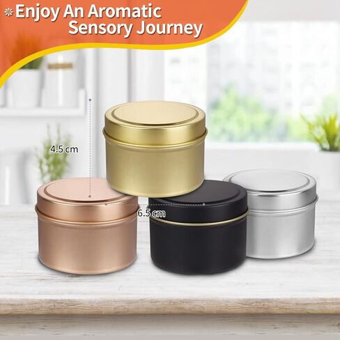 علب شمعة، 24 قطعة من علب الشمع لصنع الشموع بحجم 118 مل، علب تخزين صغيرة للحرف اليدوية وأعمال صناعة الشموع in Kuwait