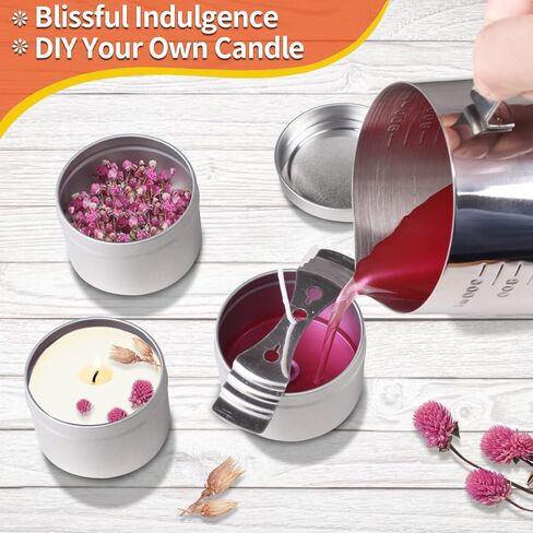 علب شمعة، 24 قطعة من علب الشمع لصنع الشموع بحجم 118 مل، علب تخزين صغيرة للحرف اليدوية وأعمال صناعة الشموع in Kuwait