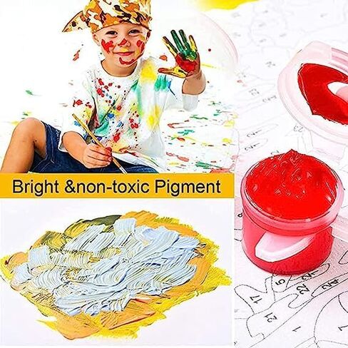 Tucocoo Huge Mushroom Paint by Number Kit for Adults Beginner Kids Painting by Numbers Starry Sky Colorful Flowers Ideal Gift Choice for Birthday Home Decor Room Wall Decor 16x20 inch Without Frame in Kuwait